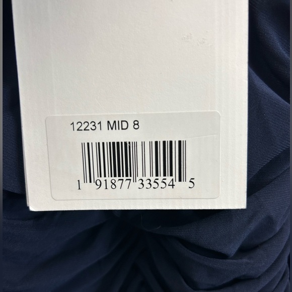 Mac Duggal 12231 NWT BEADED CUFF DROP SHOULDER FAUX WRAP GOWN - Picture 12 of 15